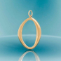 Bronze Asymmetrical Oval Charm 30x18mm