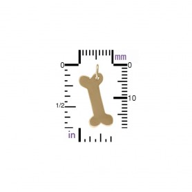 Dog Bone Stamping Blank - Bronze 19x12mm