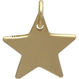Bronze Large Star Charm 14x12mm