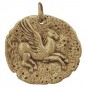 Ancient Pegasus Coin Charm - Bronze 24x22mm