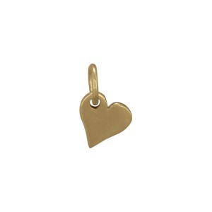 Small Heart Jewelry Charm - Bronze 10x7mm