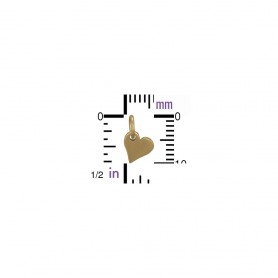 Small Heart Jewelry Charm - Bronze 10x7mm