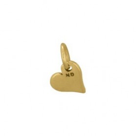 Small Heart Jewelry Charm - Bronze 10x7mm