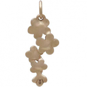Bronze Cherry Blossoms Charm 23x9mm
