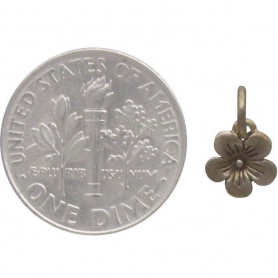 Bronze Cherry Blossom Charm 11x7mm