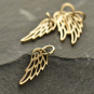 Tiny Wing Charm - Bronze 18x6mm