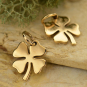 Medium Clover Charm - Bronze 15x10mm