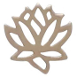 Bronze Openwork Lotus Stud Earrings Front View