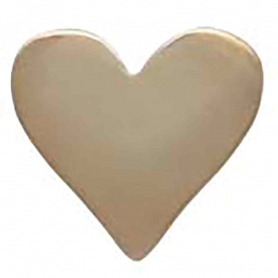 Bronze Heart Post Earrings 5x6mm