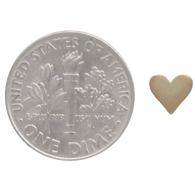 Bronze Heart Post Earrings 5x6mm