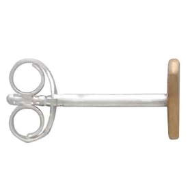 Bronze Heart Post Earrings 5x6mm