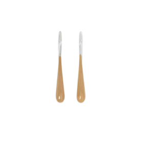 Bronze Long Teardrop Earrings 29x4mm