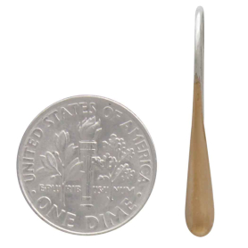 Bronze Long Teardrop Earrings with Dime