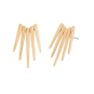 Nina Designs Bronze Large Five Spike Earrings 22x14mm