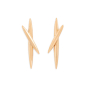 Nina Designs Bronze Crossed Pods Post Earrings 28x6mm