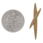 Bronze Crossed Pods Post Earrings with Dime