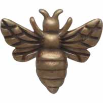 Bronze Bee Post Earring 6x8mm