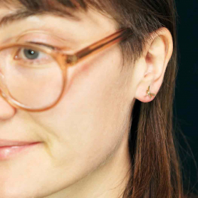 Bronze Dragonfly Post Earrings 9x10mm