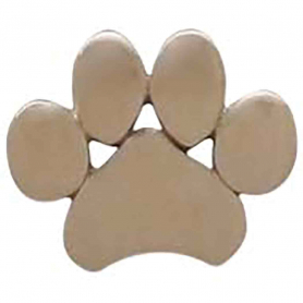 Bronze Paw Print Post Earrings 6x7mm