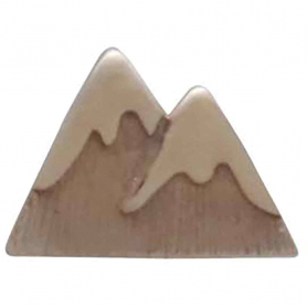 Bronze Snow Capped Mountain Post Earrings 7x11mm