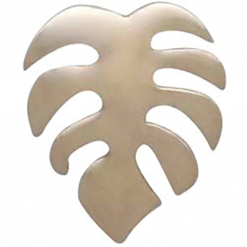 Bronze Monstera Stud Earrings 10x8mm