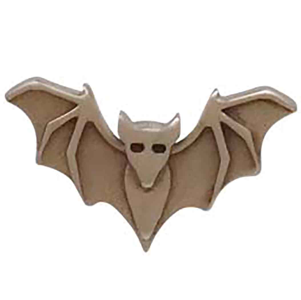 Bronze Detailed Bat Post Earrings 6x10mm