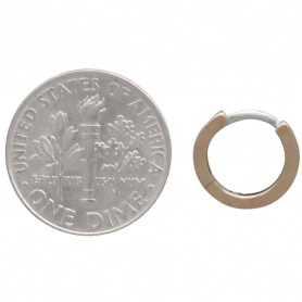 Bronze Plain Huggie Hoops 11x11mm