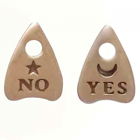Bronze Ouija Post Earrings 9x6mm