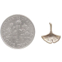 Bronze Ginkgo Post Earrings with Dime