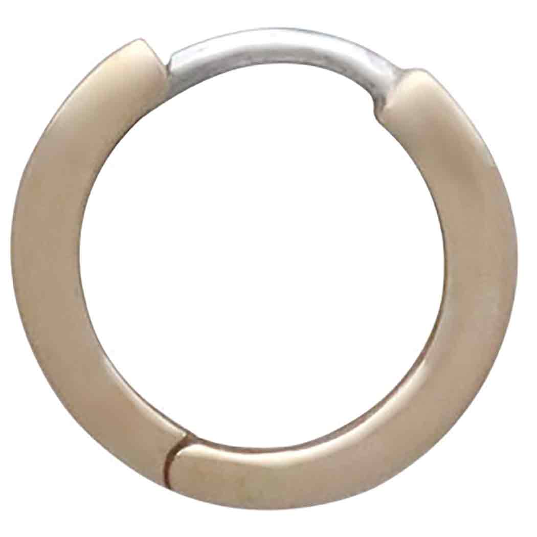 Bronze Plain Huggie Hoop Earrings 13mm