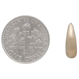 Bronze Teardrop Huggie Hoop Earrings with Dime