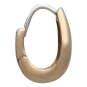 Bronze Large Teardrop Huggie Hoop Earrings Side View