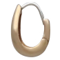 Bronze Large Teardrop Huggie Hoop Earrings Back View