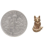 Bronze Dimensional Sitting Fox Post Earrings with Dime