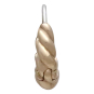 Bronze Twisted Teardrop Huggie Hoops Back View