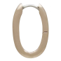 Bronze Oval Huggie Hoops Side View