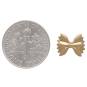 Bronze Bowtie Pasta Post Earrings with Dime