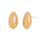 Nina Designs Bronze Egg Post Earrings 15x8mm
