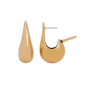 Bronze Large Teardrop Huggie Hoops open view