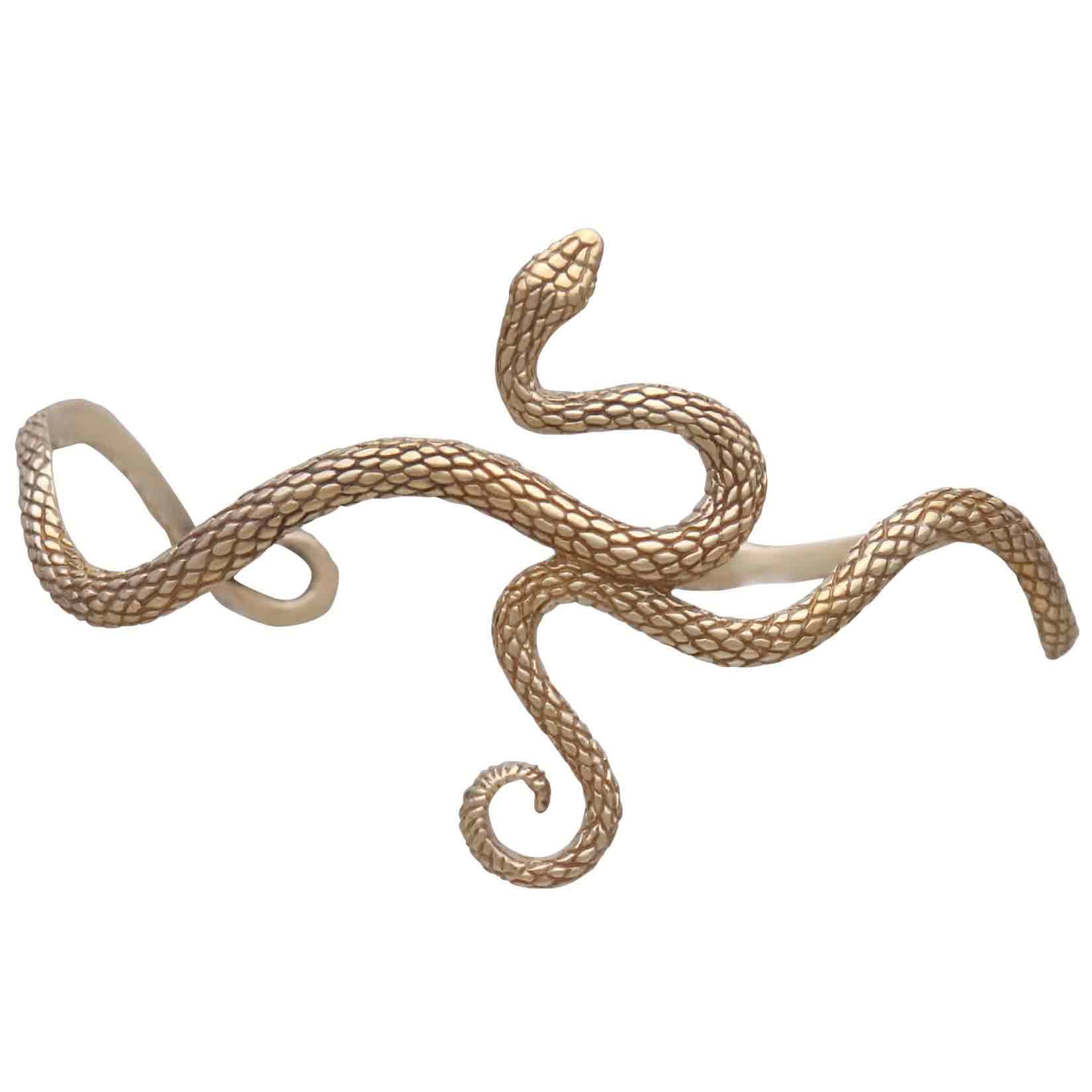Bronze Textured Snake Bracelet