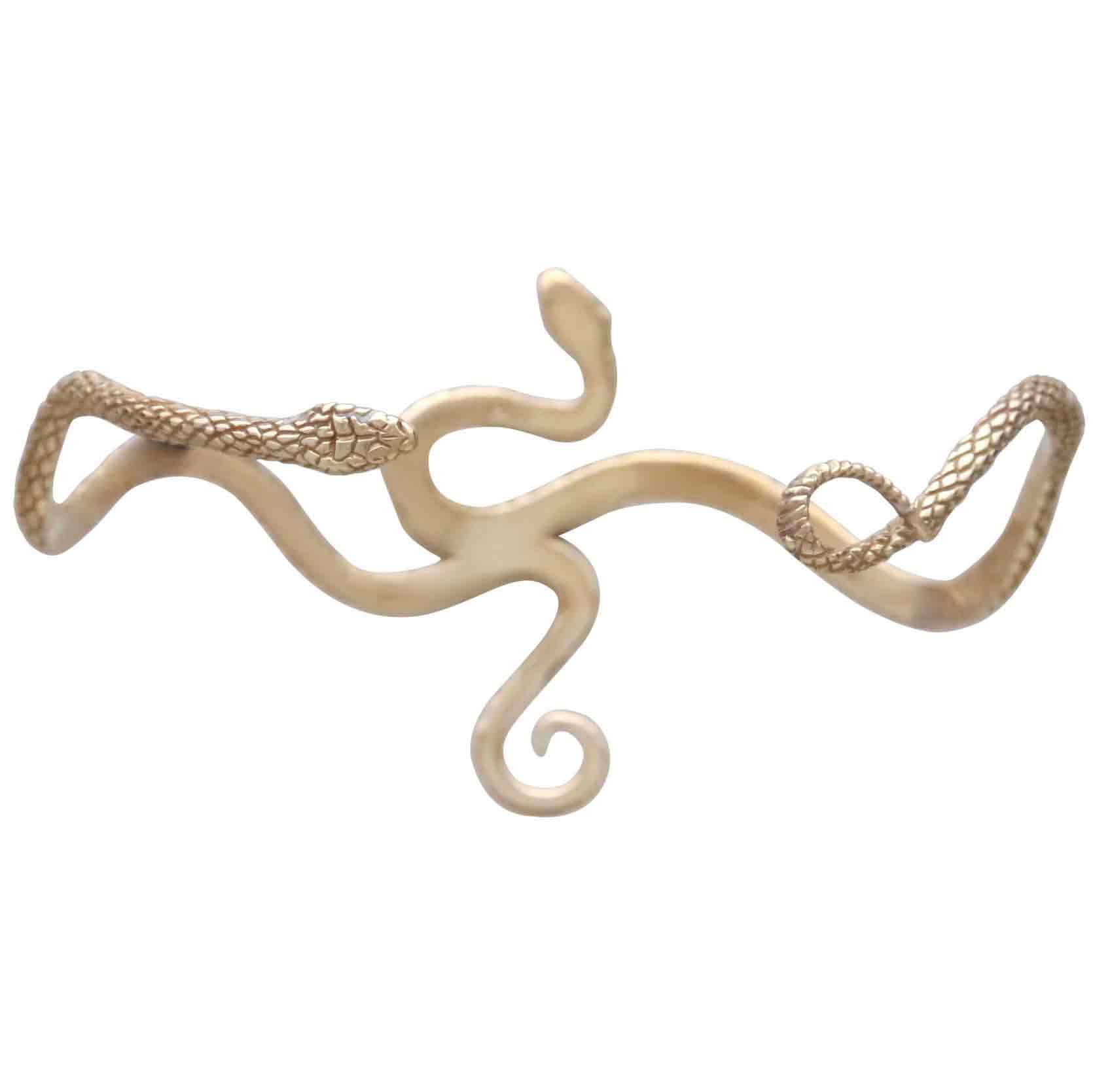 Bronze Textured Snake Bracelet