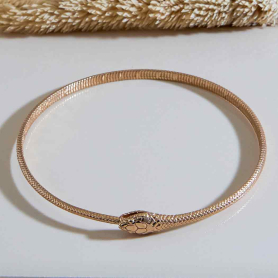 Bronze Ouroboros Bangle Bracelet