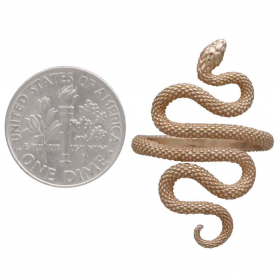 Bronze Textured Adjustable Snake Ring