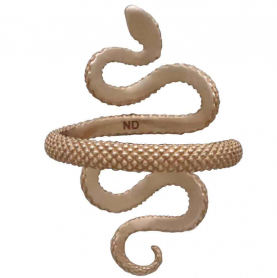 Bronze Textured Adjustable Snake Ring