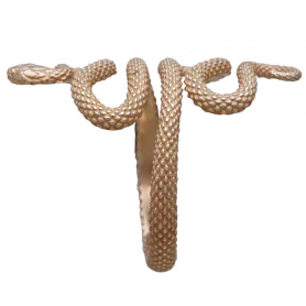 Bronze Textured Adjustable Snake Ring
