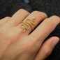 Bronze Textured Adjustable Snake Ring
