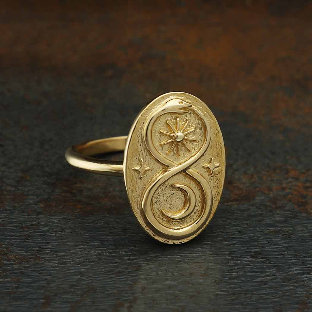 Infinity Symbol 10k Yellow Gold Champagne Diamond Ring - Size 6.75 –  Crystal Gemstone Shop