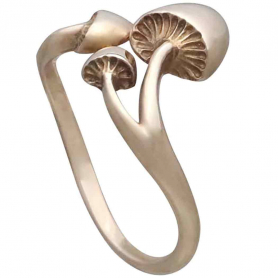 Bronze Adjustable Three Mushroom Ring