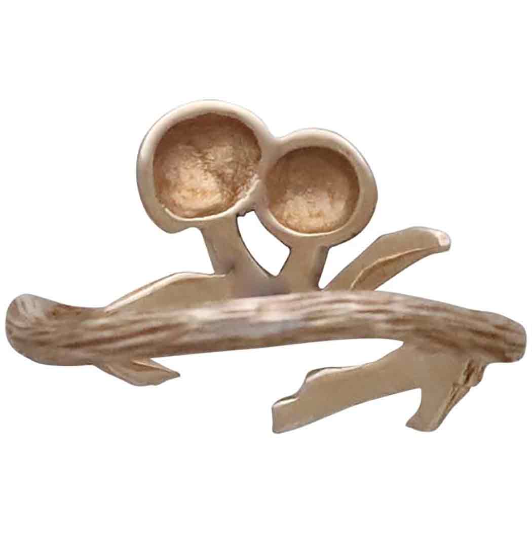 Bronze Adjustable Branch and Mushroom Ring