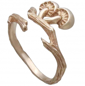 Bronze Adjustable Branch and Mushroom Ring